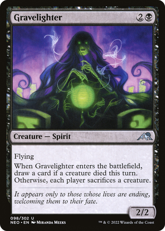 Gravelighter (NEO-098) - Kamigawa: Neon Dynasty - Premium MTG Single from Wizards of the Coast - Just $0.25! Shop now at Game Crave Tournament Store