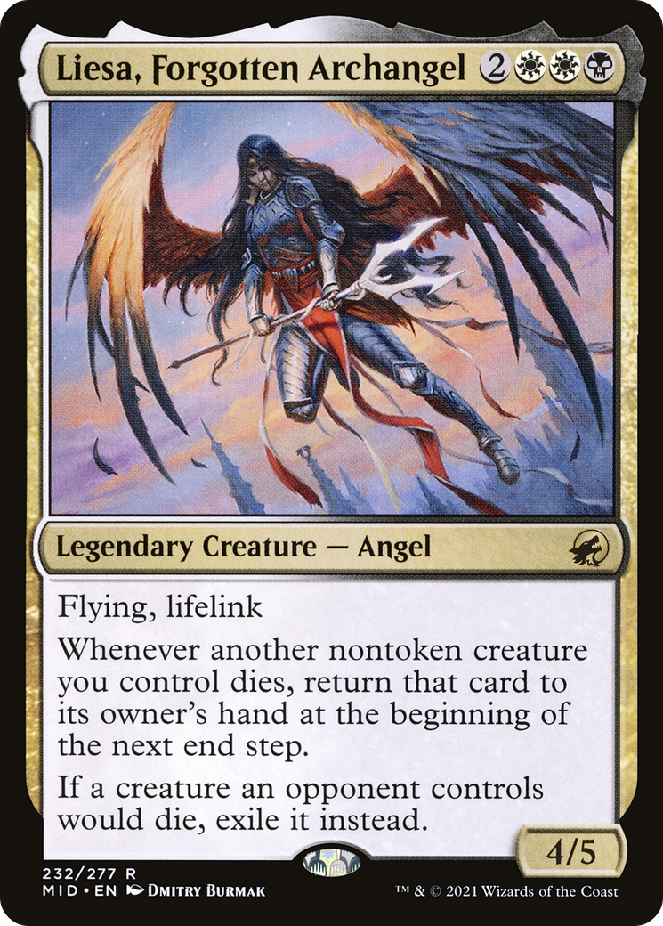 Liesa, Forgotten Archangel (MID-232) - Innistrad: Midnight Hunt Foil - Premium MTG Single from Wizards of the Coast - Just $2.94! Shop now at Game Crave Tournament Store