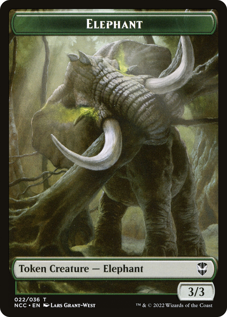 Elephant (TNCC-022) - New Capenna Commander Tokens Foil - Premium MTG Single from Wizards of the Coast - Just $0! Shop now at Game Crave Tournament Store