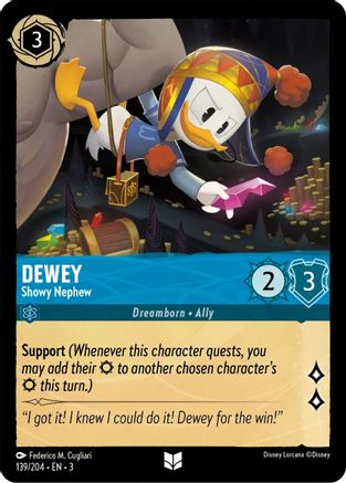 Dewey - Showy Nephew (139/204) - Into the Inklands Cold Foil - Premium Lorcana Single from Into the Inklands - Just $0.25! Shop now at Game Crave Tournament Store