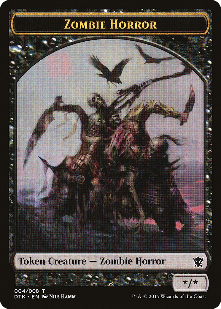 Zombie Horror (TDTK-004) - Dragons of Tarkir Tokens - Premium MTG Single from Wizards of the Coast - Just $0.08! Shop now at Game Crave Tournament Store