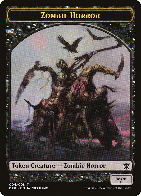 Zombie Horror (TDTK-004) - Dragons of Tarkir Tokens - Premium MTG Single from Wizards of the Coast - Just $0.08! Shop now at Game Crave Tournament Store