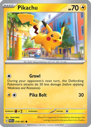 Pikachu 18 - SV Paldean Fates - Premium Pokemon Single from Nintendo - Just $0.25! Shop now at Game Crave Tournament Store