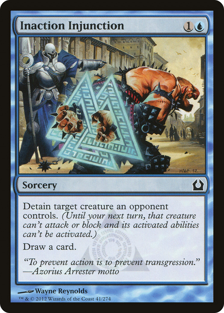 Inaction Injunction (RTR-041) - Return to Ravnica Foil - Premium MTG Single from Wizards of the Coast - Just $0.08! Shop now at Game Crave Tournament Store