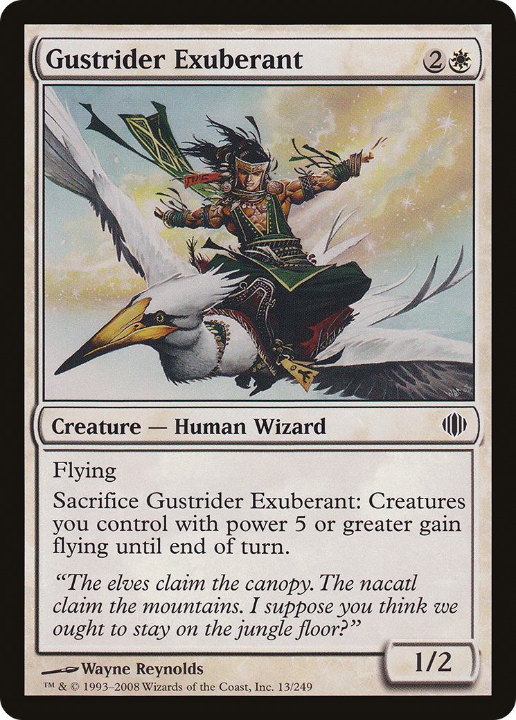 Gustrider Exuberant (ALA-013) - Shards of Alara Foil - Premium MTG Single from Wizards of the Coast - Just $0.08! Shop now at Game Crave Tournament Store