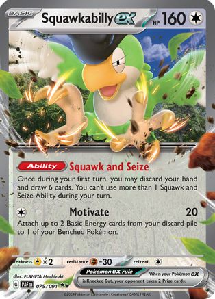 Squawkabilly ex 75 - SV Paldean Fates Holofoil - Premium Pokemon Single from Nintendo - Just $0.70! Shop now at Game Crave Tournament Store