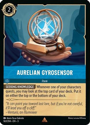 Aurelian Gyrosensor (163/204) - Into the Inklands Cold Foil - Premium Lorcana Single from Into the Inklands - Just $0.32! Shop now at Game Crave Tournament Store