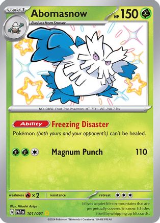 Abomasnow 101 - SV Paldean Fates Holofoil - Premium Pokemon Single from Nintendo - Just $1.64! Shop now at Game Crave Tournament Store