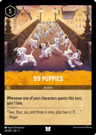 99 Puppies (24/204) - Into the Inklands - Premium Lorcana Single from Into the Inklands - Just $0.25! Shop now at Game Crave Tournament Store