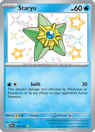 Staryu 118 - SV Paldean Fates Holofoil - Premium Pokemon Single from Nintendo - Just $3.02! Shop now at Game Crave Tournament Store