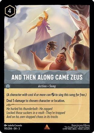 And Then Along Came Zeus (195/204) - Into the Inklands - Premium Lorcana Single from Into the Inklands - Just $2.06! Shop now at Game Crave Tournament Store