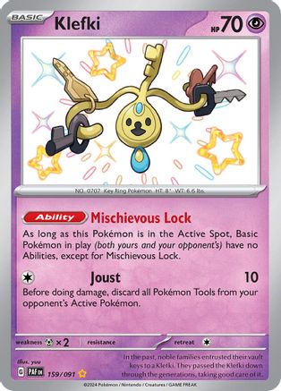 Klefki 159 - SV Paldean Fates Holofoil - Premium Pokemon Single from Nintendo - Just $3.14! Shop now at Game Crave Tournament Store