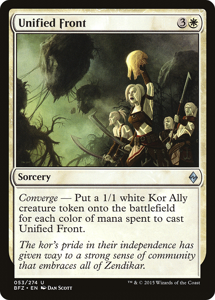 Unified Front (BFZ-053) - Battle for Zendikar - Premium MTG Single from Wizards of the Coast - Just $0.08! Shop now at Game Crave Tournament Store