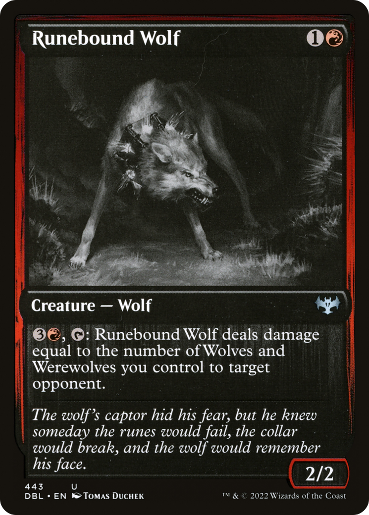 Runebound Wolf (DBL-443) - Innistrad: Double Feature - Premium MTG Single from Wizards of the Coast - Just $0.09! Shop now at Game Crave Tournament Store