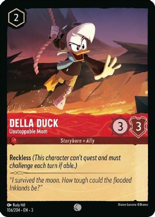 Della Duck - Unstoppable Mom (106/204) - Into the Inklands Cold Foil - Premium Lorcana Single from Into the Inklands - Just $0.25! Shop now at Game Crave Tournament Store
