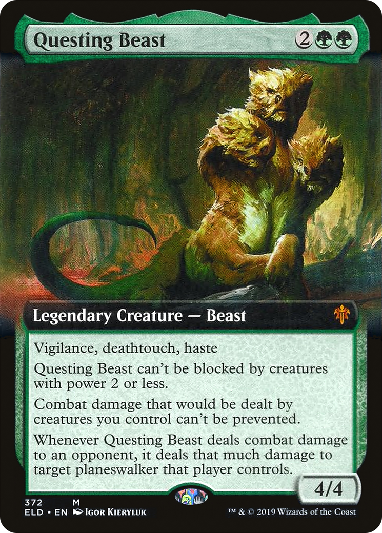 Questing Beast (ELD-372) - Throne of Eldraine: (Extended Art) - Premium MTG Single from Wizards of the Coast - Just $7.88! Shop now at Game Crave Tournament Store