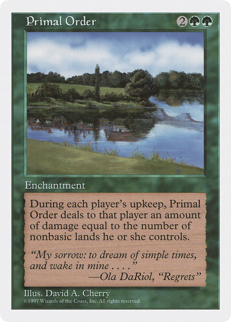 Primal Order (5ED-318) - Fifth Edition - Premium MTG Single from Wizards of the Coast - Just $0.39! Shop now at Game Crave Tournament Store