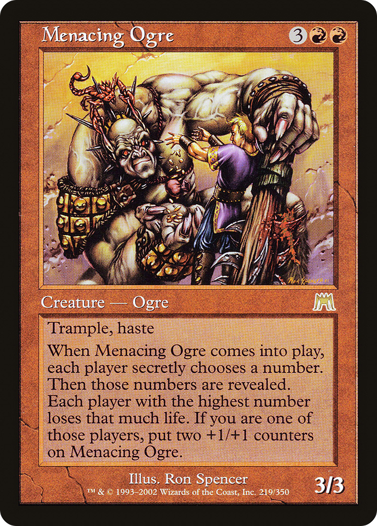 Menacing Ogre (ONS-219) - Onslaught Foil - Premium MTG Single from Wizards of the Coast - Just $0.63! Shop now at Game Crave Tournament Store