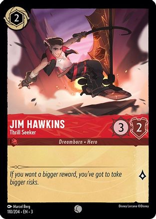 Jim Hawkins - Thrill Seeker (110/204) - Into the Inklands - Premium Lorcana Single from Into the Inklands - Just $0.25! Shop now at Game Crave Tournament Store