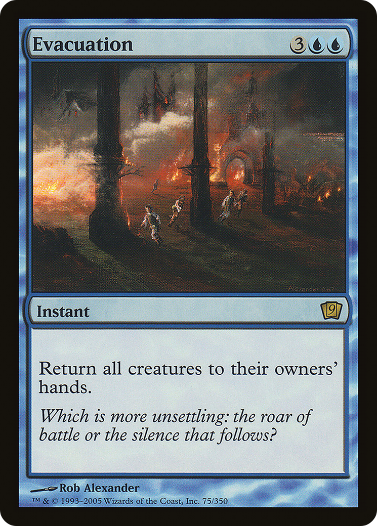 Evacuation (9ED-75★) - Ninth Edition Foil - Premium MTG Single from Wizards of the Coast - Just $1.26! Shop now at Game Crave Tournament Store