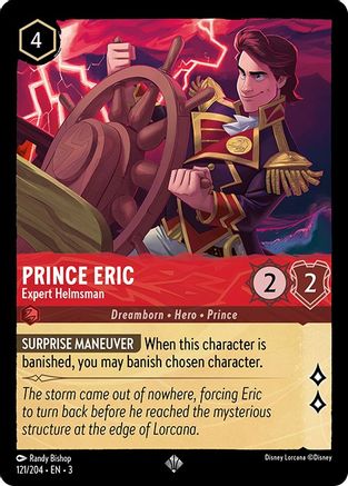 Prince Eric - Expert Helmsman (121/204) - Into the Inklands Cold Foil - Premium Lorcana Single from Into the Inklands - Just $0.77! Shop now at Game Crave Tournament Store