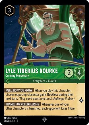 Lyle Tiberius Rourke - Cunning Mercenary (78/204) - Into the Inklands Cold Foil - Premium Lorcana Single from Into the Inklands - Just $1.04! Shop now at Game Crave Tournament Store