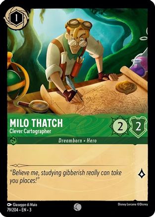 Milo Thatch - Clever Cartographer (79/204) - Into the Inklands - Premium Lorcana Single from Into the Inklands - Just $0.25! Shop now at Game Crave Tournament Store