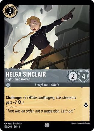 Helga Sinclair - Right-Hand Woman (175/204) - Into the Inklands - Premium Lorcana Single from Into the Inklands - Just $0.25! Shop now at Game Crave Tournament Store