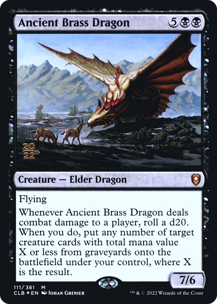 Ancient Brass Dragon (PCLB-111S) - Battle for Baldur's Gate Promos Foil - Premium MTG Single from Wizards of the Coast - Just $7.78! Shop now at Game Crave Tournament Store
