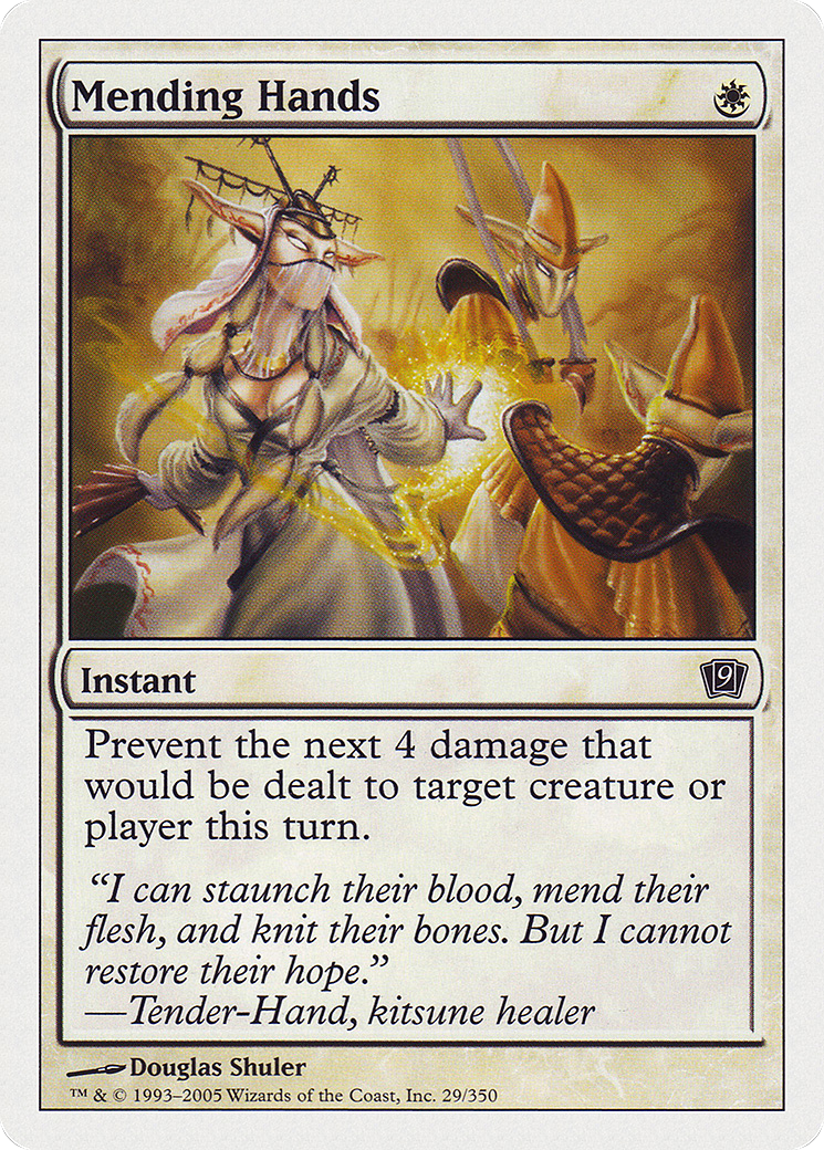 Mending Hands (9ED-029) - Ninth Edition - Premium MTG Single from Wizards of the Coast - Just $0.08! Shop now at Game Crave Tournament Store