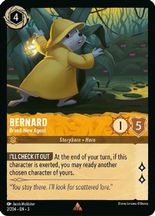 Bernard - Brand-New Agent (2/204) - Into the Inklands - Premium Lorcana Single from Into the Inklands - Just $0.25! Shop now at Game Crave Tournament Store