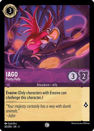 Iago - Pretty Polly (40/204) - Into the Inklands Cold Foil - Premium Lorcana Single from Into the Inklands - Just $0.25! Shop now at Game Crave Tournament Store