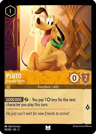 Pluto - Friendly Pooch (18/204) - Into the Inklands Cold Foil - Premium Lorcana Single from Into the Inklands - Just $0.29! Shop now at Game Crave Tournament Store