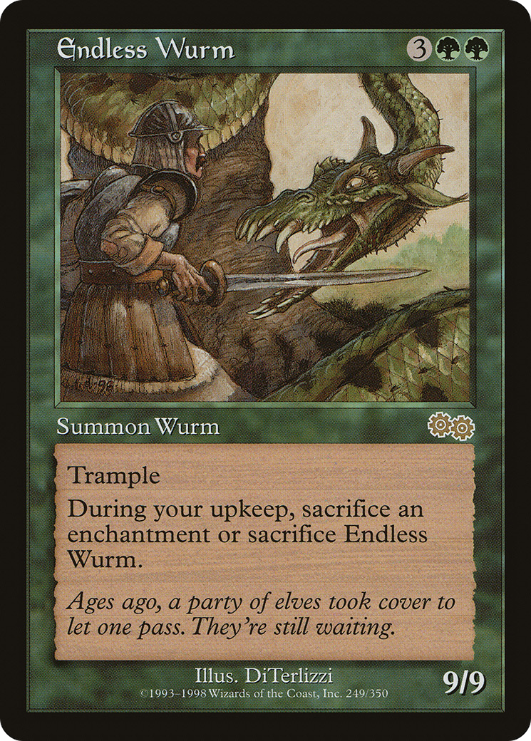 Endless Wurm (USG-249) - Urza's Saga - Premium MTG Single from Wizards of the Coast - Just $0.41! Shop now at Game Crave Tournament Store