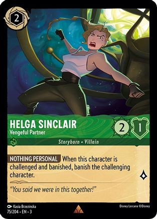 Helga Sinclair - Vengeful Partner (75/204) - Into the Inklands Cold Foil - Premium Lorcana Single from Into the Inklands - Just $0.28! Shop now at Game Crave Tournament Store