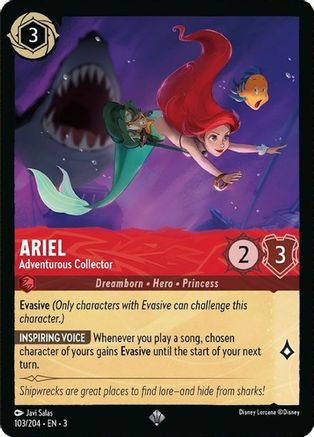Ariel - Adventurous Collector (103/204) - Into the Inklands Cold Foil - Premium Lorcana Single from Into the Inklands - Just $0.62! Shop now at Game Crave Tournament Store