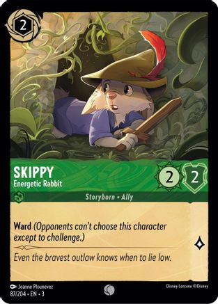 Skippy - Energetic Rabbit (87/204) - Into the Inklands Cold Foil - Premium Lorcana Single from Into the Inklands - Just $0.25! Shop now at Game Crave Tournament Store
