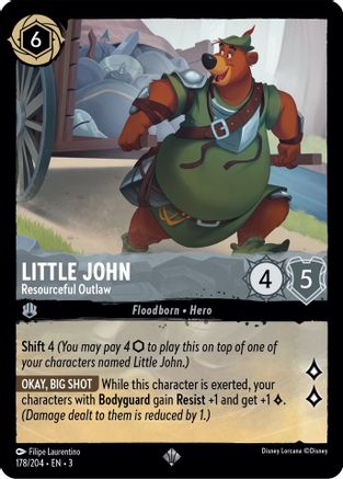 Little John - Resourceful Outlaw (178/204) - Into the Inklands Cold Foil - Premium Lorcana Single from Into the Inklands - Just $0.50! Shop now at Game Crave Tournament Store