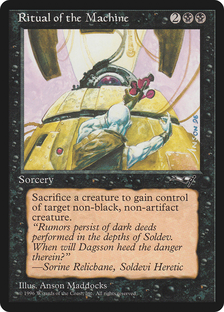 Ritual of the Machine (ALL-059) - Alliances - Premium MTG Single from Wizards of the Coast - Just $0.75! Shop now at Game Crave Tournament Store