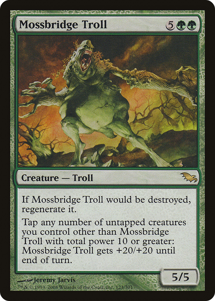 Mossbridge Troll (SHM-123) - Shadowmoor Foil - Premium MTG Single from Wizards of the Coast - Just $2.60! Shop now at Game Crave Tournament Store