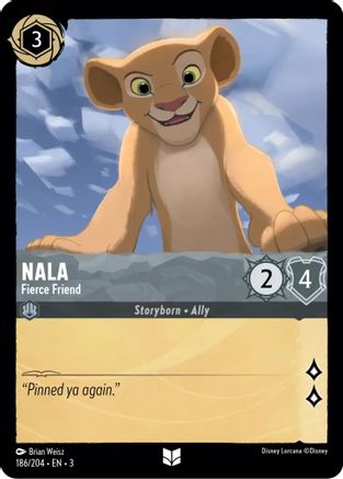 Nala - Fierce Friend (186/204) - Into the Inklands Cold Foil - Premium Lorcana Single from Into the Inklands - Just $0.25! Shop now at Game Crave Tournament Store