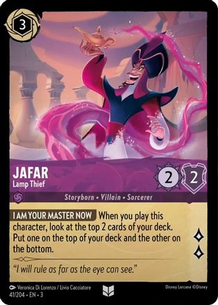 Jafar - Lamp Thief (41/204) - Into the Inklands Cold Foil - Premium Lorcana Single from Into the Inklands - Just $0.29! Shop now at Game Crave Tournament Store