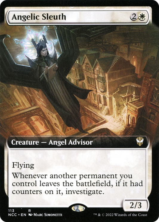 Angelic Sleuth (NCC-113) - New Capenna Commander: (Extended Art) - Premium MTG Single from Wizards of the Coast - Just $0.33! Shop now at Game Crave Tournament Store