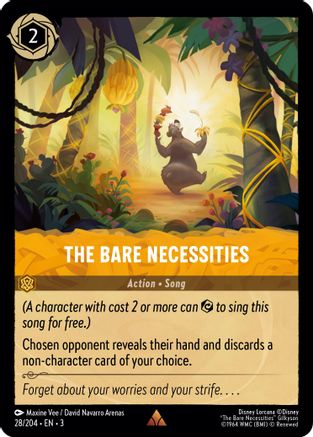 The Bare Necessities (28/204) - Into the Inklands - Premium Lorcana Single from Into the Inklands - Just $0.33! Shop now at Game Crave Tournament Store