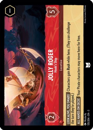 Jolly Roger - Hook's Ship (135/204) - Into the Inklands Cold Foil - Premium Lorcana Single from Into the Inklands - Just $0.29! Shop now at Game Crave Tournament Store