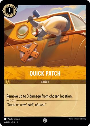 Quick Patch (27/204) - Into the Inklands Cold Foil - Premium Lorcana Single from Into the Inklands - Just $0.25! Shop now at Game Crave Tournament Store