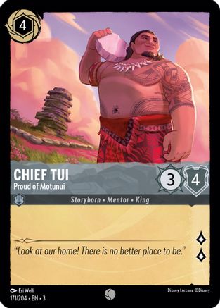 Chief Tui - Proud of Motunui (171/204) - Into the Inklands - Premium Lorcana Single from Into the Inklands - Just $0.25! Shop now at Game Crave Tournament Store