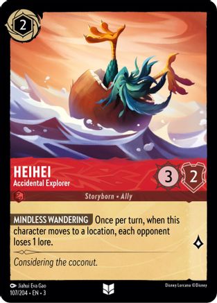 HeiHei - Accidental Explorer (107/204) - Into the Inklands Cold Foil - Premium Lorcana Single from Into the Inklands - Just $0.32! Shop now at Game Crave Tournament Store