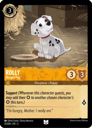 Rolly - Hungry Pup (21/204) - Into the Inklands Cold Foil - Premium Lorcana Single from Into the Inklands - Just $0.25! Shop now at Game Crave Tournament Store