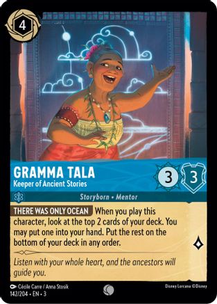 Gramma Tala - Keeper of Ancient Stories (142/204) - Into the Inklands - Premium Lorcana Single from Into the Inklands - Just $0.25! Shop now at Game Crave Tournament Store